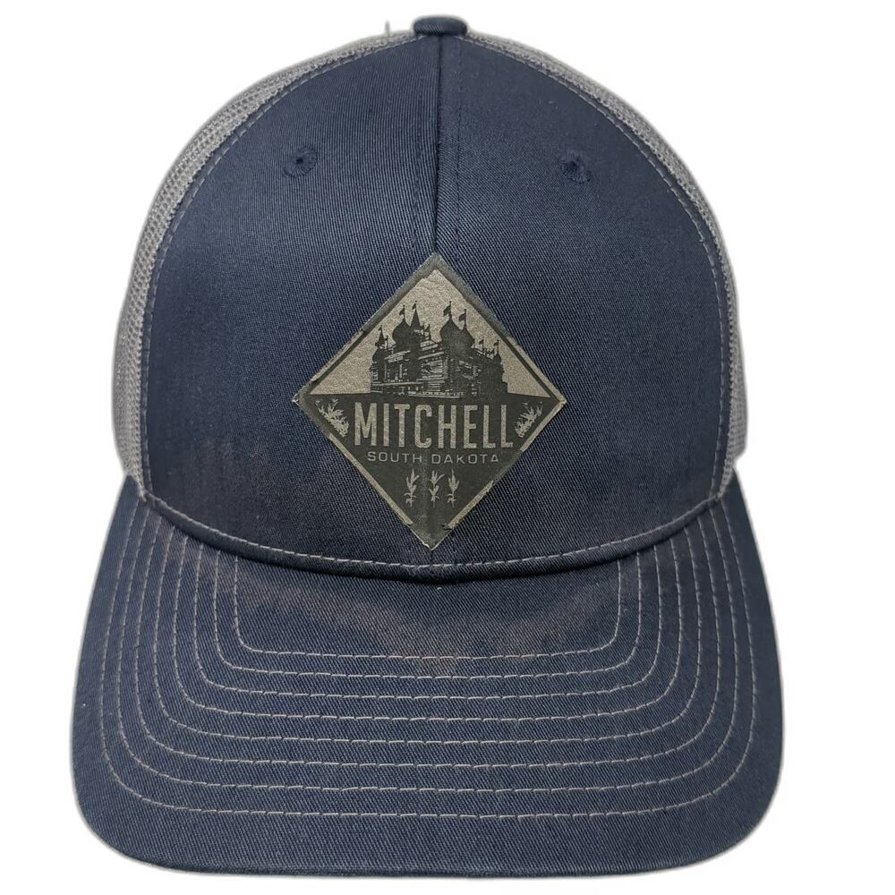 Richardson Trucker Hat Blue Gray One Size Mitchell South Dakota Corn Palace Mesh